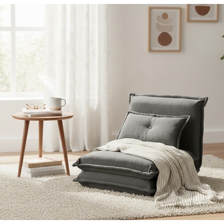 כורסא נפתחת למיטת יחיד דגם לוטוס LOTOS אפור