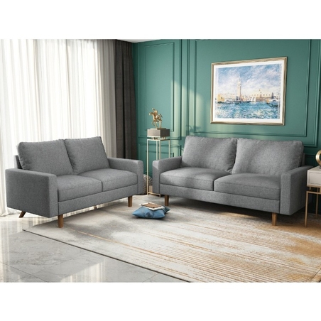 מערכת ישיבה 3+2 מודרנית דגם לרה LARA אפור בהיר