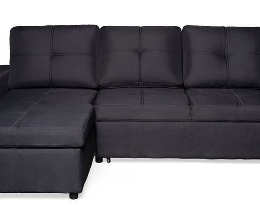 ספה פינתית עם ארגז מצעים דגם מודנה Modena שחור