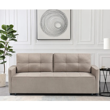 ספה מעוצבת נפתחת למיטה זוגית עם ארגז מצעים דגם ספידי קפוצ'ינו