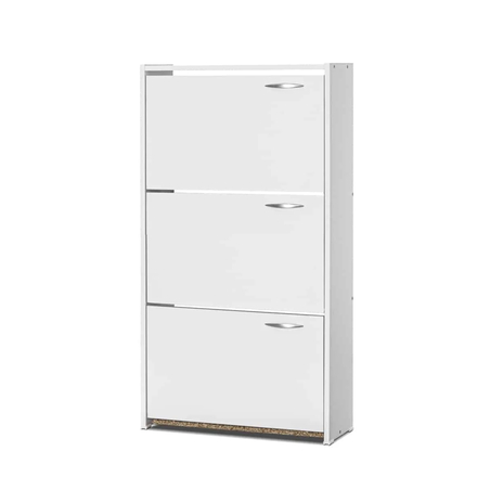 ארון נעליים 3 דלתות דגם רפי 125 לבן מבית יראון YIRON - תוצרת ישראל