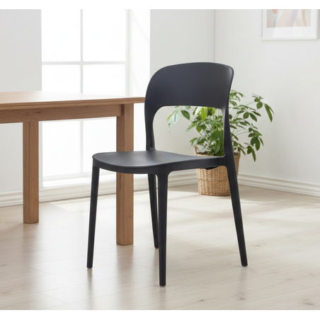 סט 4 כסאות נערמים מפלסטיק יצוק דגם סירי