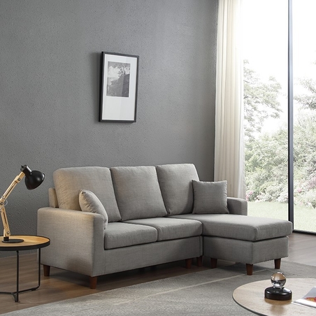 מערכת ישיבה פינתית קומפקטית ומודולארית דגם אורבן URBAN אפור בהיר