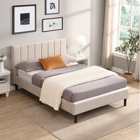 מיטת ילדים ונוער מרופדת 90*190 דגם סמארט SMART בז'