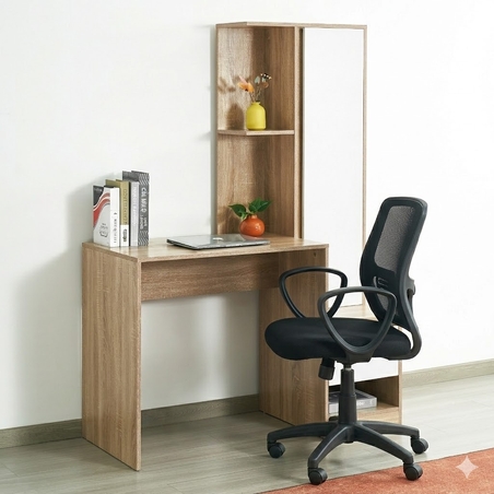 עמדת עבודה כוללת שולחן ארון מדפים ושידת אחסון דגם בולצאנו BOLZEN