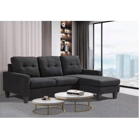 ספה פינתית מודולרית מבד אריג רחיץ ודוחה כתמים דגם הלן שחור