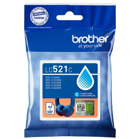 ראש דיו כחול מקורי brother lc521c