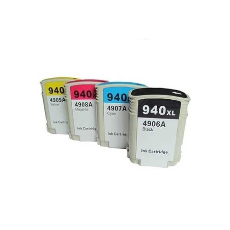 סט 4 ראשי דיו תואמים HP 940XL