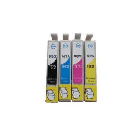 סט 4 ראשי דיו תואמים EPSON TO73X