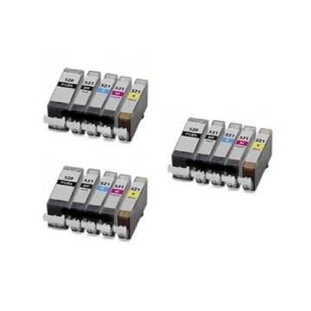 2 סטים תואמים canon pgi520+cli521 + סט נוסף חינם.