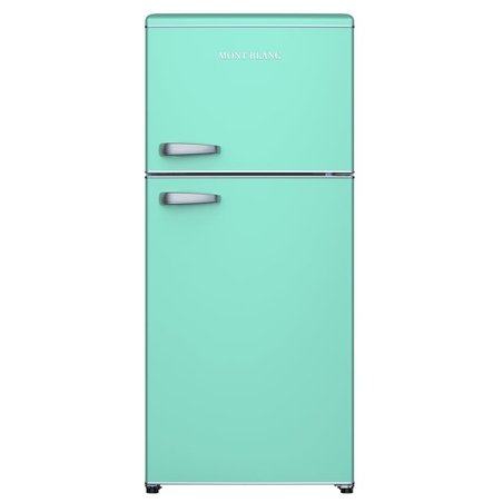 מקרר מקפיא עליון 518 ליטר נטו רטרו Mont Blanc MBR-640FF-PS - צבע ירוק פיסטוק