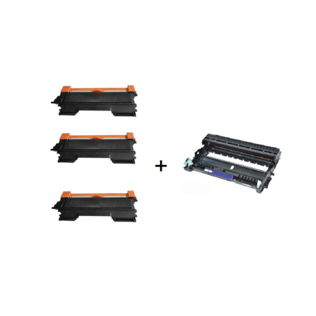 3 טונרים תואמים brother tn2000 + דראם – (יח’ הדמיה) תואם dr2000