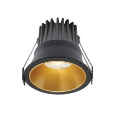 שקוע תקרה ANGELO 12W 85 שחור+זהב אור חם