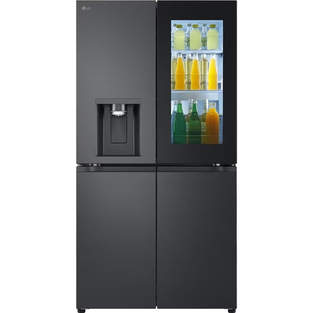 מקרר 4 דלתות בסגנון צרפתי 638 ליטר LG GR730BINS - גימור נירוסטה מושחרת