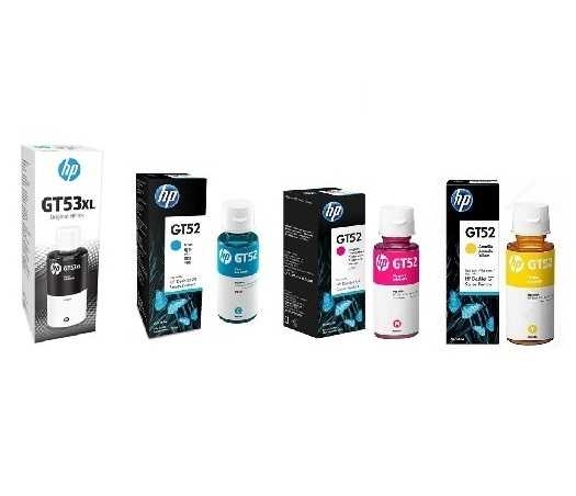 סט מכלי דיו מקורי HP GT53BK/ GT52/GT52C/GT52Y/GT52M