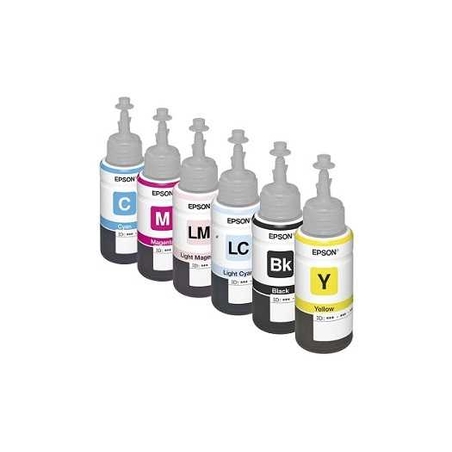 סט 6 מכלי דיו תואמים EPSON T673X BK/C/M/Y/LC/LM