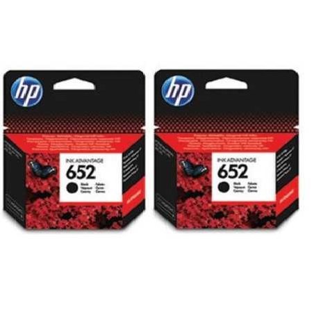 2 ראשי דיו שחורים מקוריים HP 652