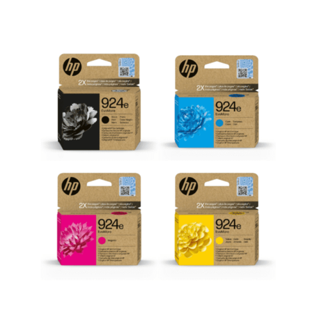 סט ראשי דיו מקוריים HP 924e XL bk/c/y/m