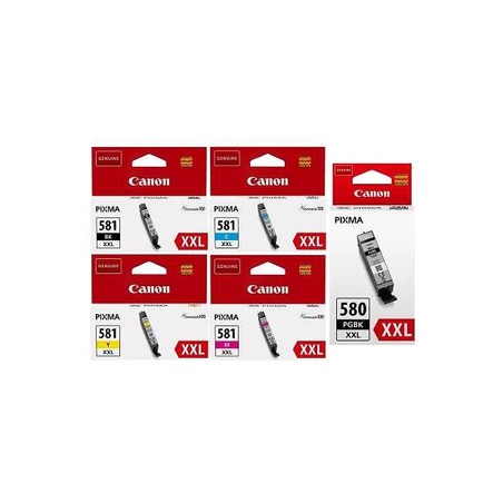 סט ראשי דיו מקוריים CANON PG580XXL CLI581XXL