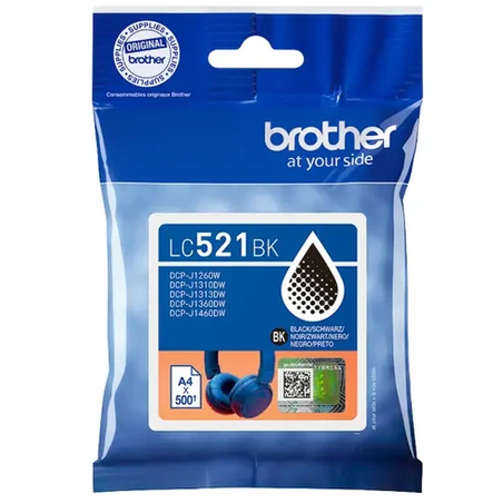 ראש דיו שחור מקורי brother lc521bk