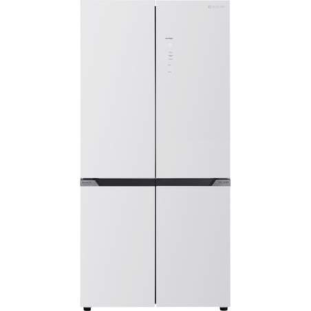 מקרר 4 דלתות מקפיא תחתון 505 ליטר נטו Electra EL560GW עם מפסק תאורה - גימור זכוכית לבנה