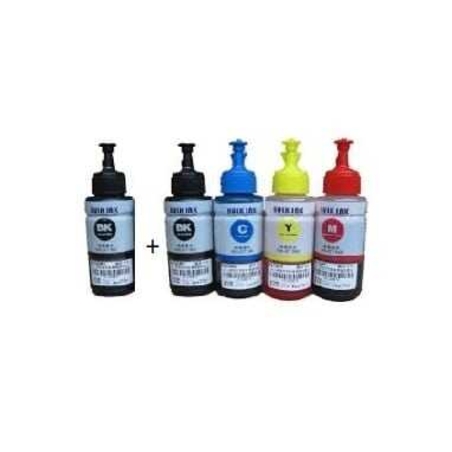 סט 4 בקבוקי דיו תואמים epson T664X + בקבוק שחור T6641 נוסף