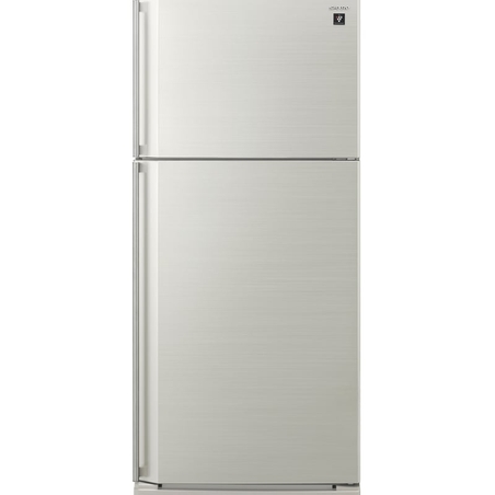 מקרר מקפיא עליון 587 ליטר נטו 3850 Sharp עם התקן שבת מובנה - גימור סילבר