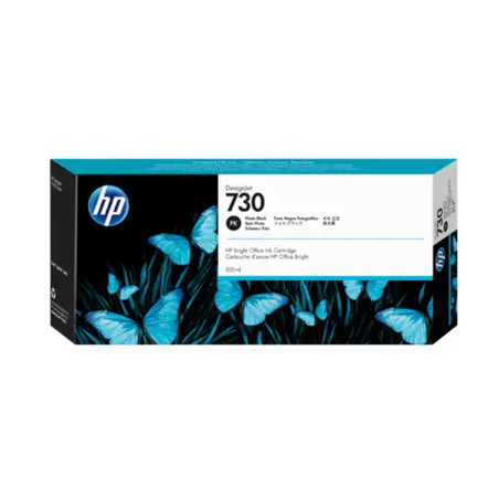 דיו מקורי HP 730 Photo Black שחור פוטו 300 מ״ל – P2V73A