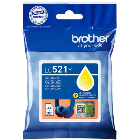 ראש דיו צהוב מקורי brother lc521y