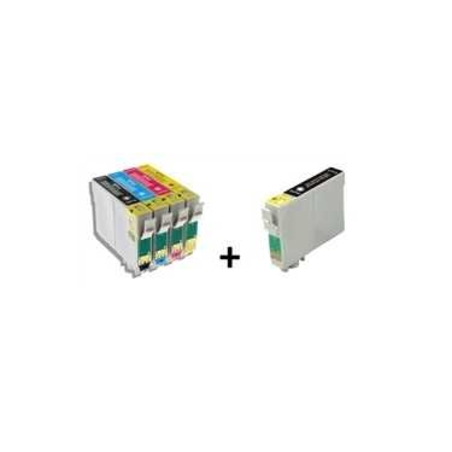 סט ראשי דיו תואמים EPSON TO73X +  דיו שחור TO731