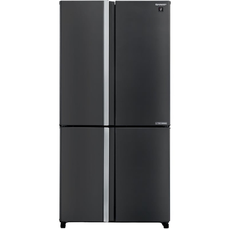 מקרר 4 דלתות מקפיא תחתון 611 ליטר נטו Sharp SJ-9270-SL עם התקן שבת מובנה - גימור נירוסטה מושחרת