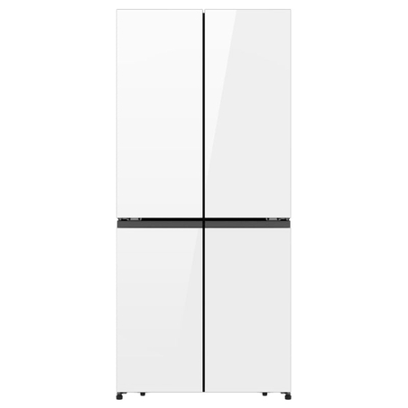 מקרר 4 דלתות מקפיא תחתון 483 ליטר Hisense RQ581WG - גימור זכוכית לבנה
