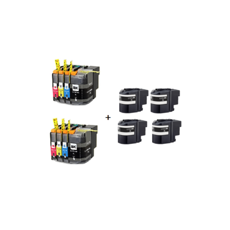 2 סטים ראשי דיו תואמים brother lc22u XL + סט שחור חינם