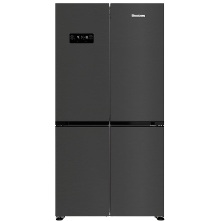 מקרר Blomberg KQD1638XBR 4 דלתות - 572 ליטר כולל התקן שבת ומייצר קרח - גימור נירוסטה מושחרת