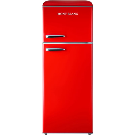 מקרר מקפיא עליון 215 ליטר נטו Mont Blanc MBR-290DF-RED - צבע אדום