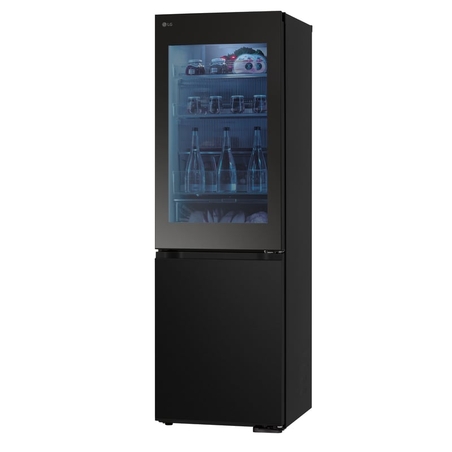 מקרר מקפיא תחתון 349 ליטר LG R-2B394BINS עם התקן שבת מובנה - גימור נירוסטה מושחרת