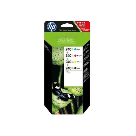 סט הכולל 4 ראשי דיו מקוריים HP 940XL