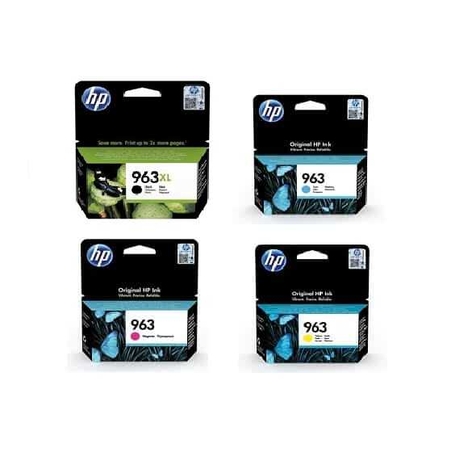 סט ראשי דיו מקורי: HP 963XL שחור + ראשי דיו hp 963c/m/y קטנים