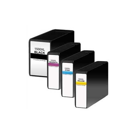 סט ראשי דיו תואם canon pgi1500xl bk/c/m/y