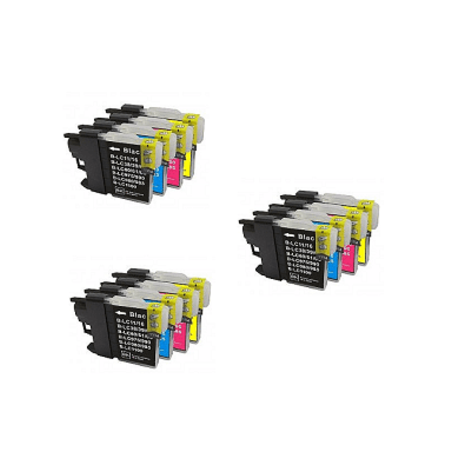2 סטים תואמים LC1100/LC980 + סט lc1100/980 תואם נוסף חינם