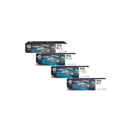 סט 4 ראשי דיו מקוריים HP 973X BK/C/M/Y