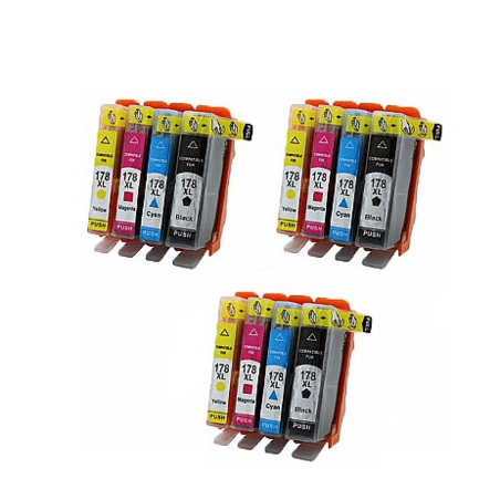 2 סטים תואמים HP 178XL + סט נוסף חינם