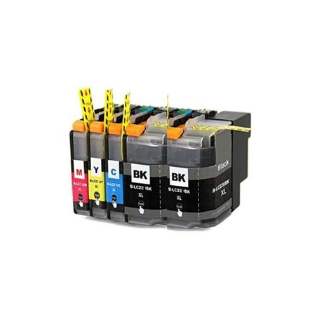 סט תואם  brother lc22U XL + ראש דיו שחור נוסף