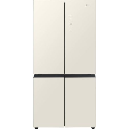 מקרר 4 דלתות מקפיא תחתון 600 ליטר נטו Electra EL685GBG עם מפסק תאורה באישור מכון צומת - גימור זכוכית בז'