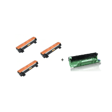 3 טונרים תואמים brother tn1050 + דראם – (יח’ הדמיה) dr1050