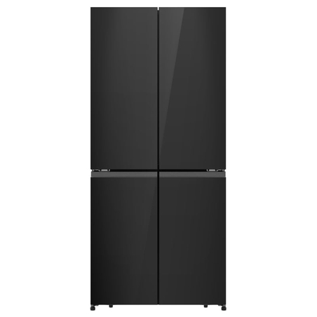 מקרר 4 דלתות מקפיא תחתון 483 ליטר Hisense RQ58BG - גימור זכוכית שחורה