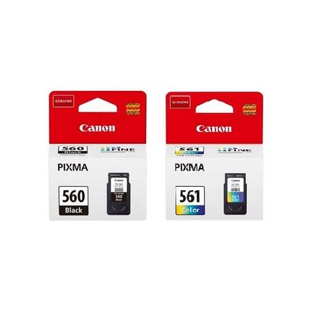 זוג ראשי דיו מקוריים: canon pg560+cl561