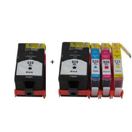 סט תואם HP 920XL + HP920 שחור נוסף