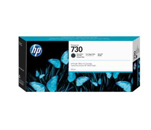 דיו מקורי HP 730 Matte Black שחור מט 300 מ״ל – P2V71A