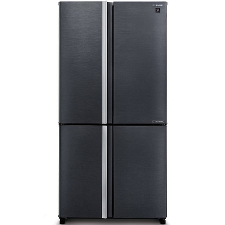 מקרר 4 דלתות מקפיא תחתון 572 ליטר נטו Sharp SJ-FFE89-SL - גימור נירוסטה מושחרת